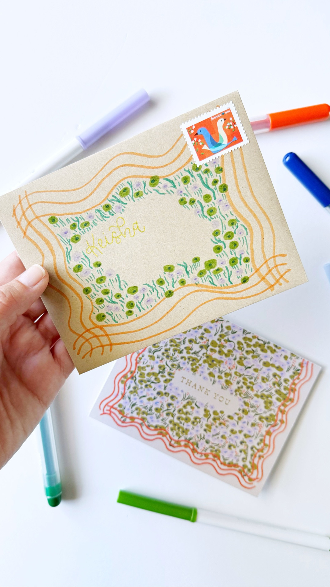 Day 1: Gratitude ✨

Kicking off National Card and Letter Writing Month with a thank you card feels so appropriate. The act of slowing down and taking the extra time to put pen to paper makes me feel even more thankful for the kindness I have received. You really pause and spend that time thinking about the person and the gratitude you have for them. ☺️ That’s one of the many benefits of snail mail!

I encourage you to give it a try. I hear @papersource has some cute thank you sets, including this floral tapestries design. I did my best to mirror the art inside my card and on the envelope. I rather like all the matchy-matchy of it all. Don’t forget to use code BRENNAMEDIA10 to save on any of your PaperSource.com purchases.

#nationalcardandletterwritingmonth is just getting started! Check out the prompts over at @papersource and join in, or just keep coming back each day to see what I’m up to. 🫶🏻

#thankyoucard #artreel #papersource #papersourcecreativecollective