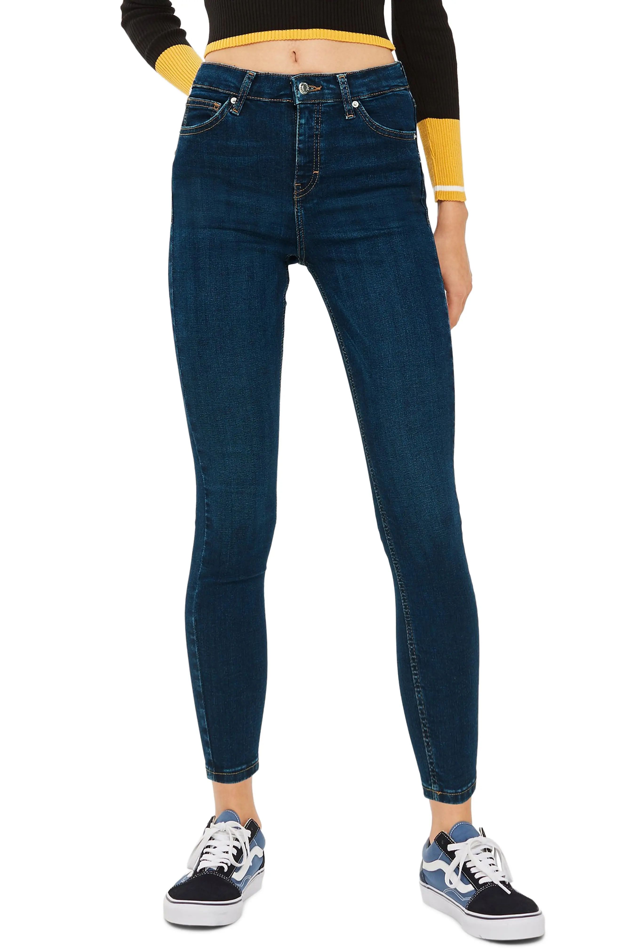 Women's Topshop Jamie Jeans, Size 30W x 32L (fits like 28-29W) - Blue | Nordstrom