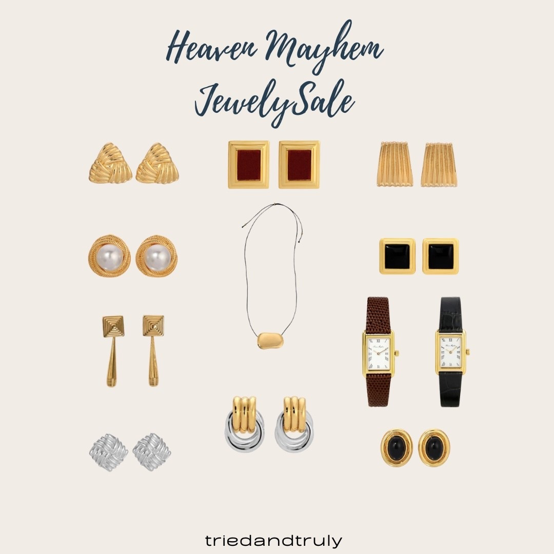 Heaven Mayhem Sale!
grab the best earrings, necklaces, bracelets, accessories for yourself, and to give as gifts this holiday season! 30% and more off

#ltkstyletip 

#LTKHoliday #LTKSaleAlert #LTKGiftGuide