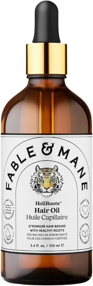 Fable and Mane HoliRoots Indian Hair Growth Oil. Strengthening Scalp Treatment, Hair Oil for Dry ... | Amazon (US)