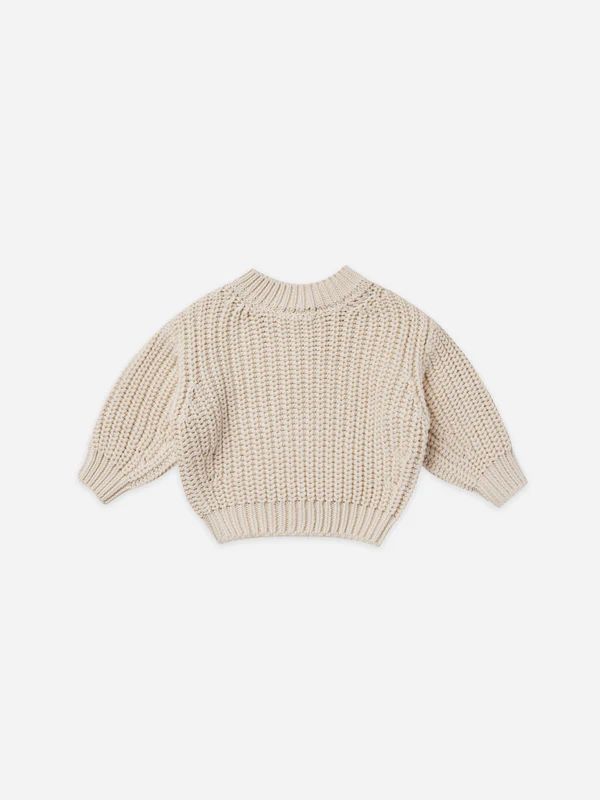 chunky knit sweater | natural | Quincy Mae