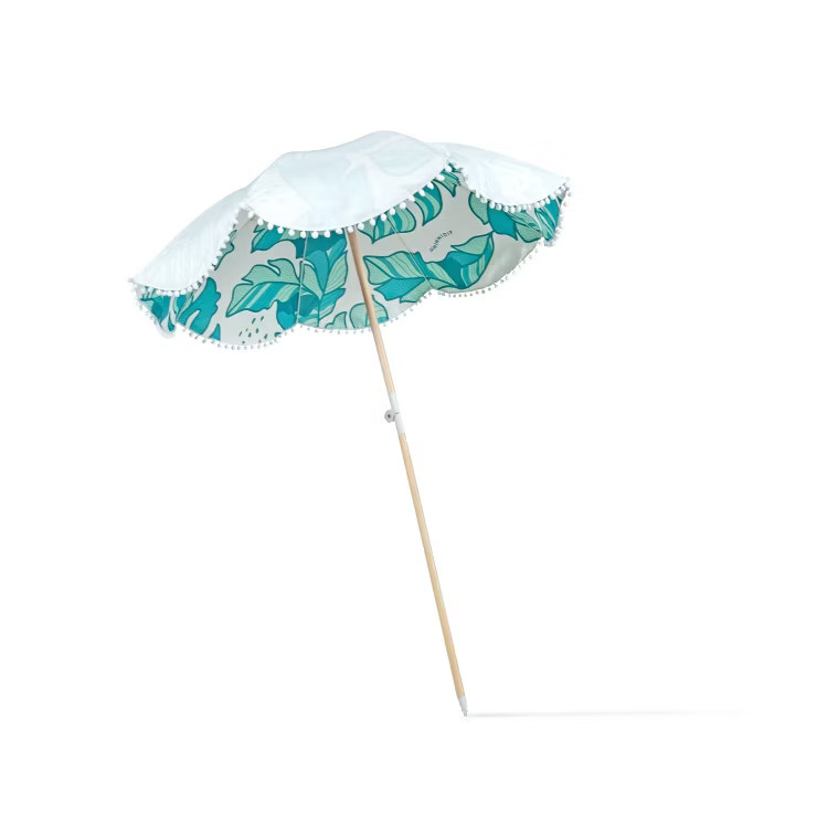 MINNIDIP 7' x 6.5' Beach Umbrella - Banana Leaves | Target