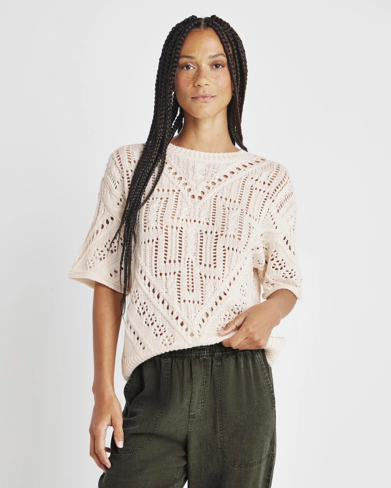 Dominica Short Sleeve Sweater | Splendid | Splendid