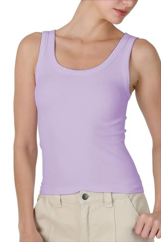 NIKIBIKI Women Seamless Reversible Ribbed Tank Top, Made in U.S.A, One Size (Orchid Petal) | Amazon (US)