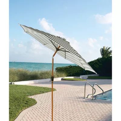 W Home™ 9-Foot Striped Cabana Umbrella | Bed Bath & Beyond | Bed Bath & Beyond