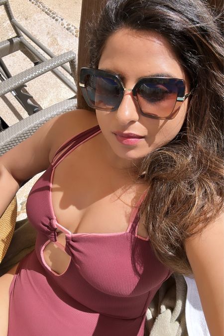 Beach wear
One piece swimsuit 
Swimsuit 
Gucci slides
Sunglasses 
Straw hat 
Beach bag 

#LTKunder100 #LTKshoecrush #LTKtravel