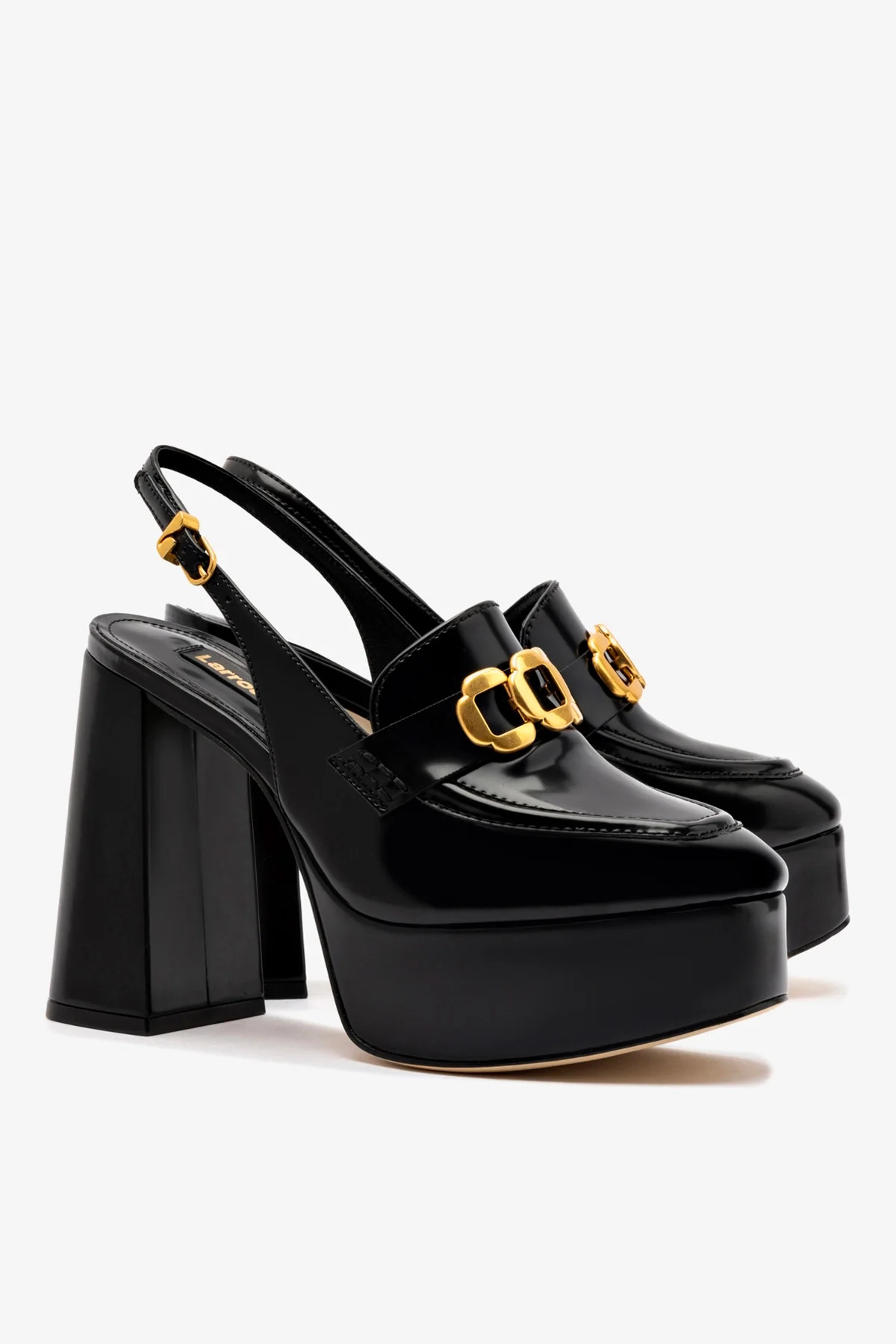 Harrington Loafer Hi In Black Box Leather | Larroude