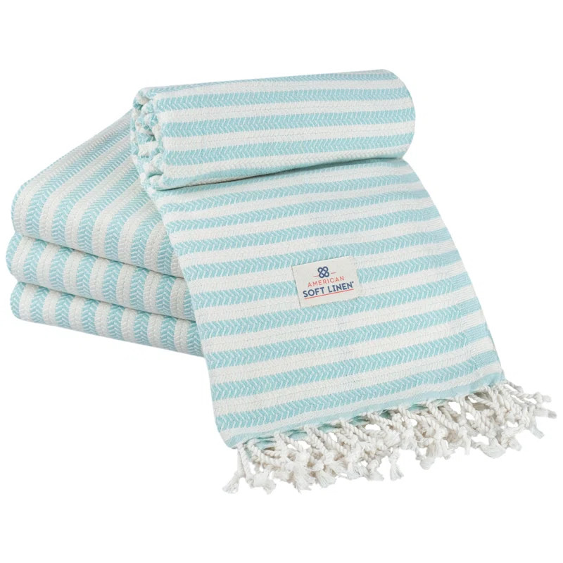40x70" Size 4 Pack Turkish Peshtemal Beach Towels (Set of 4) | Wayfair North America