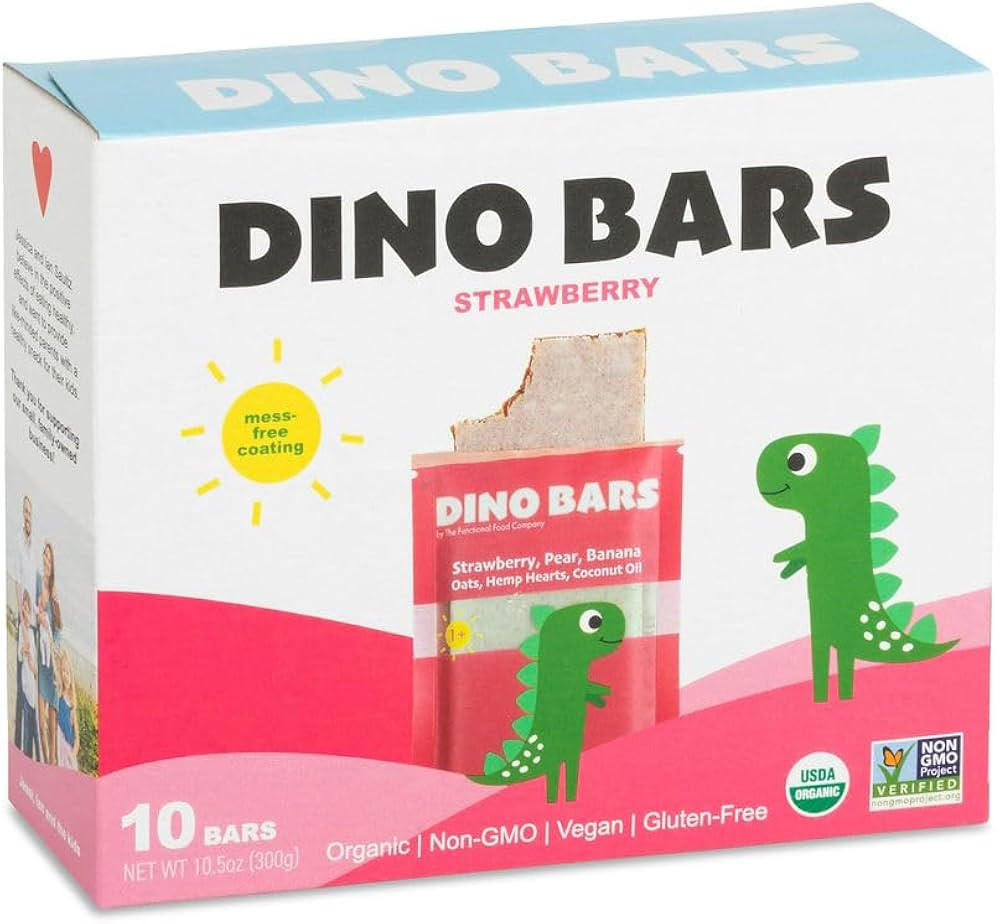 Dino Bars | Organic Fruit Bar for Kids | Organic Toddler Bars and Dinosaur Snacks | | Fruit + Oat... | Amazon (US)