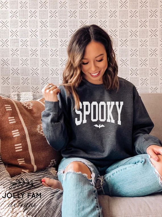 Spooky Season Sweatshirt Spooky Sweatshirt Bat - Etsy | Etsy (US)