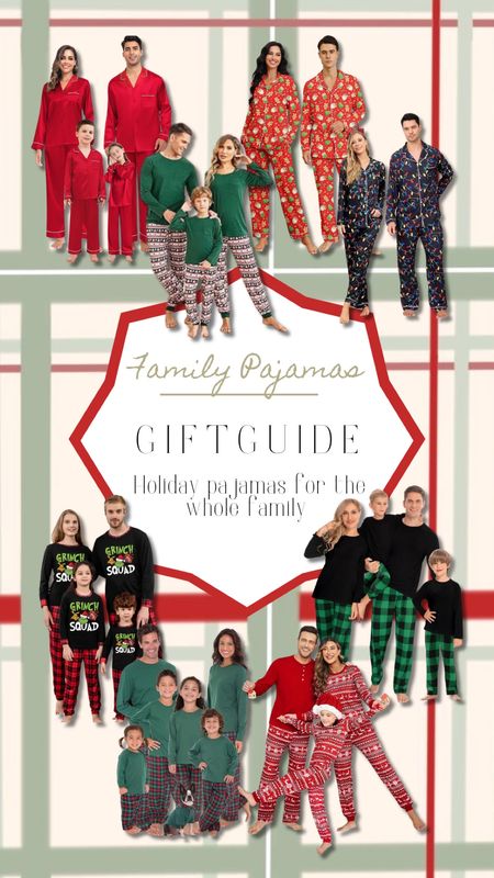 Pajamas for the whole family 

#LTKGiftGuide #LTKSeasonal #LTKHoliday
