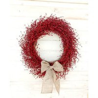 Red Wreath-Large Berry Wreath-Holiday Home Decor-Valentines Day Wreath-Winter Wreath-Entryway Wreath-Traditional Christmas Decor | Etsy (US)