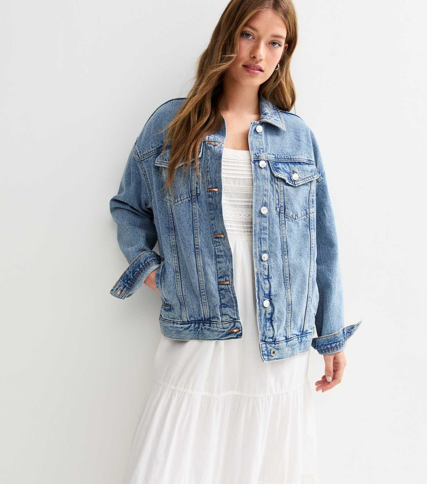 Blue Oversized Denim Jacket | New Look | New Look (UK)