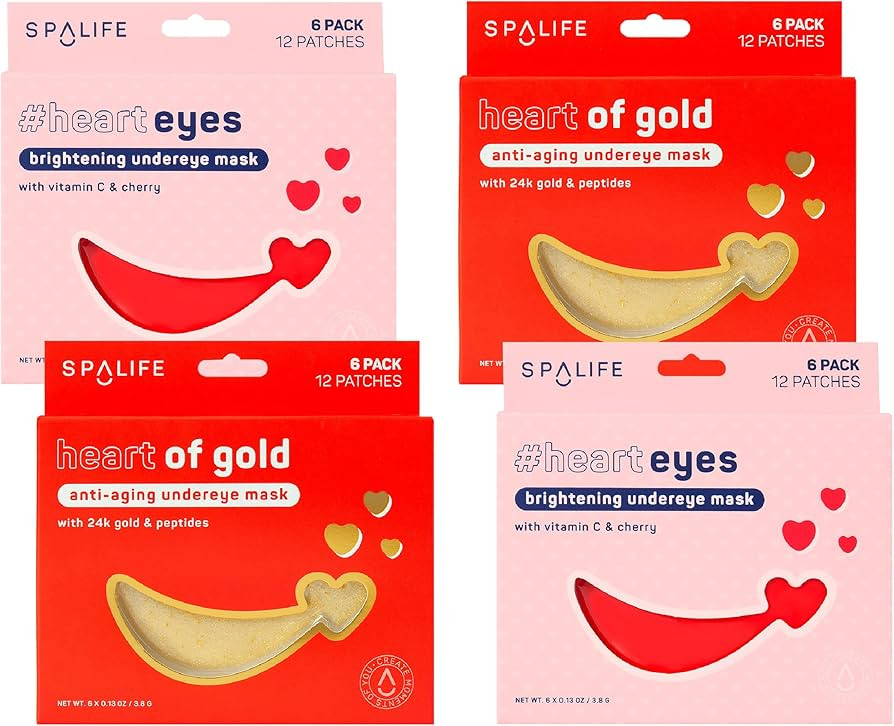SpaLife TWO HEARTS HYDROGEL UNDEREYE MASK DUO – Anti-Aging & Brightening Hydrogel Undereye Patc... | Amazon (US)