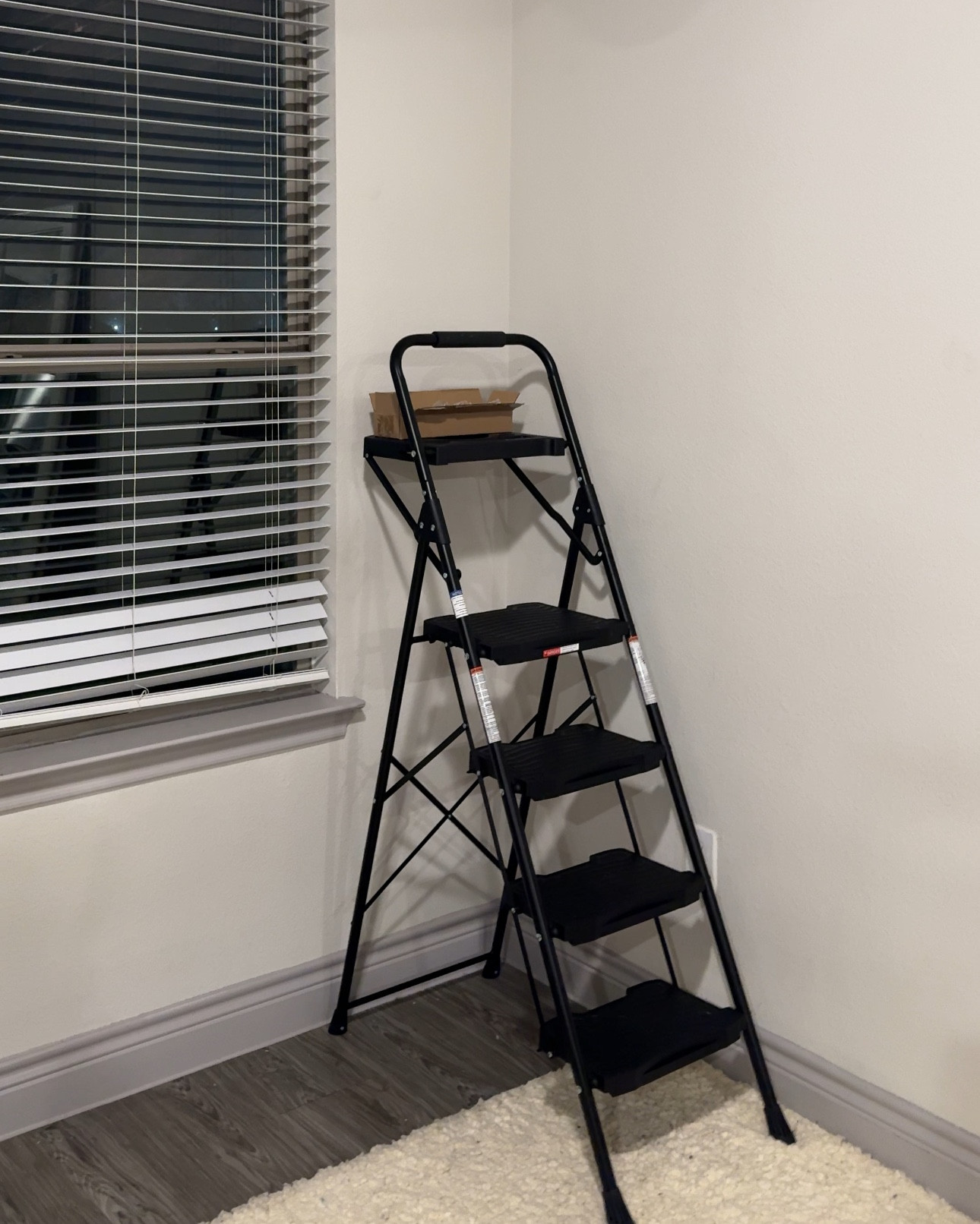 Much needed! I got the 4 step one cause my ceilings are 9ft and I’m 5’4 🤭 I for sure felt safe while standing on this! And that tool rest? A HUGE bonus! That was a game changer! This ladder can hold up to 900 lbs! Baby, you’re good! Trust me! 

#LTKFindsUnder100 #LTKHome