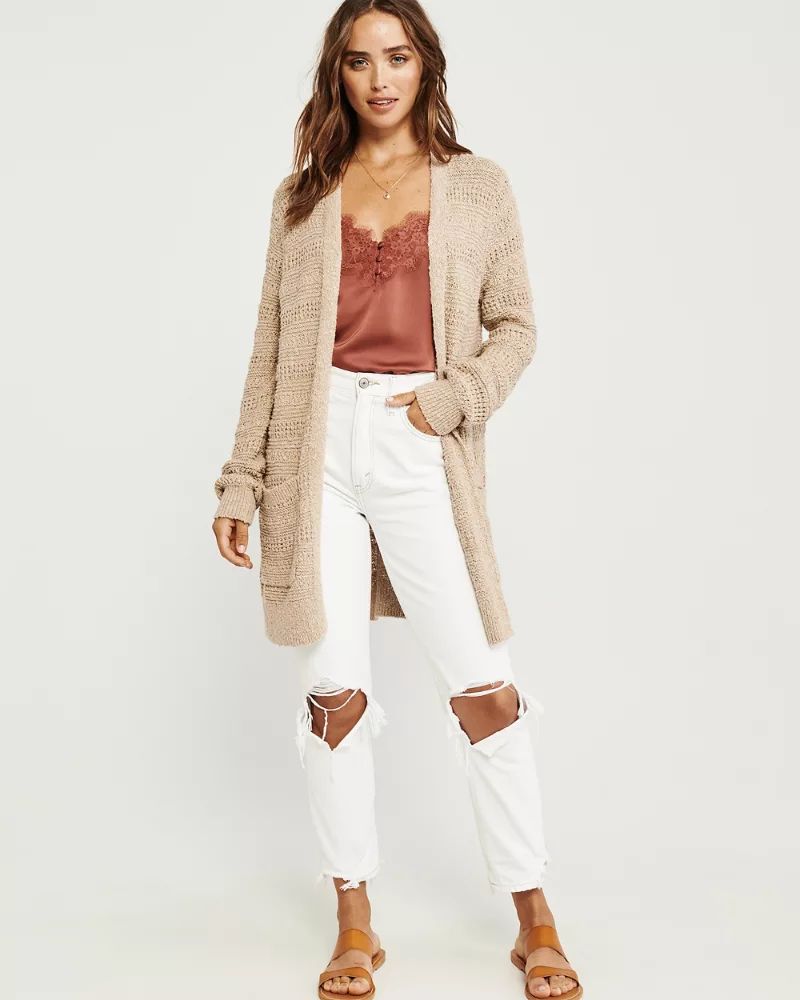 Easy Stitched Cardigan | Abercrombie & Fitch US & UK