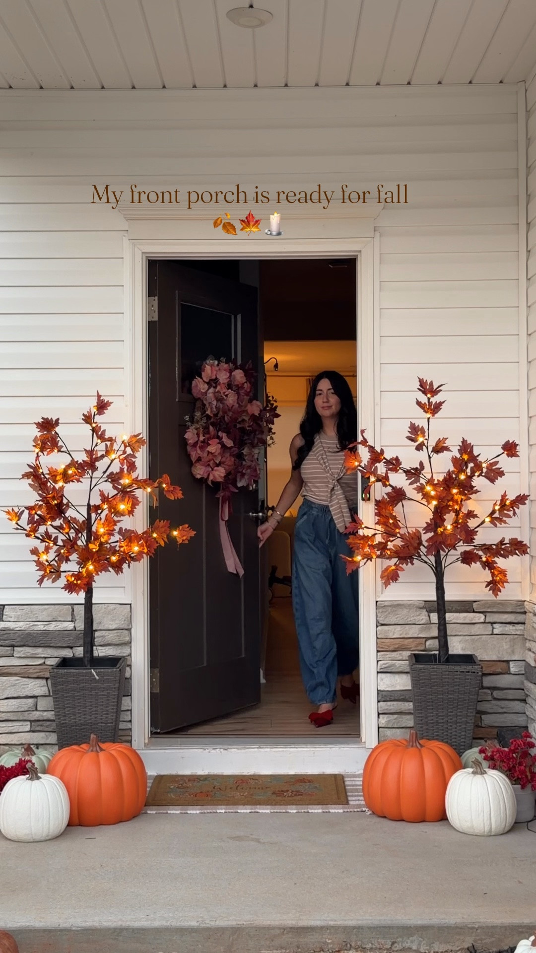 Fall decorating on a budget 🍂🤎 I decorated my front porch using almost everything I had from last year! I just added a few more pumpkins 🎃 and this beautiful new rug from Hobby Lobby to give it a fresh look. ✨

#LTKHome #LTKSeasonal #LTKdayinmylife