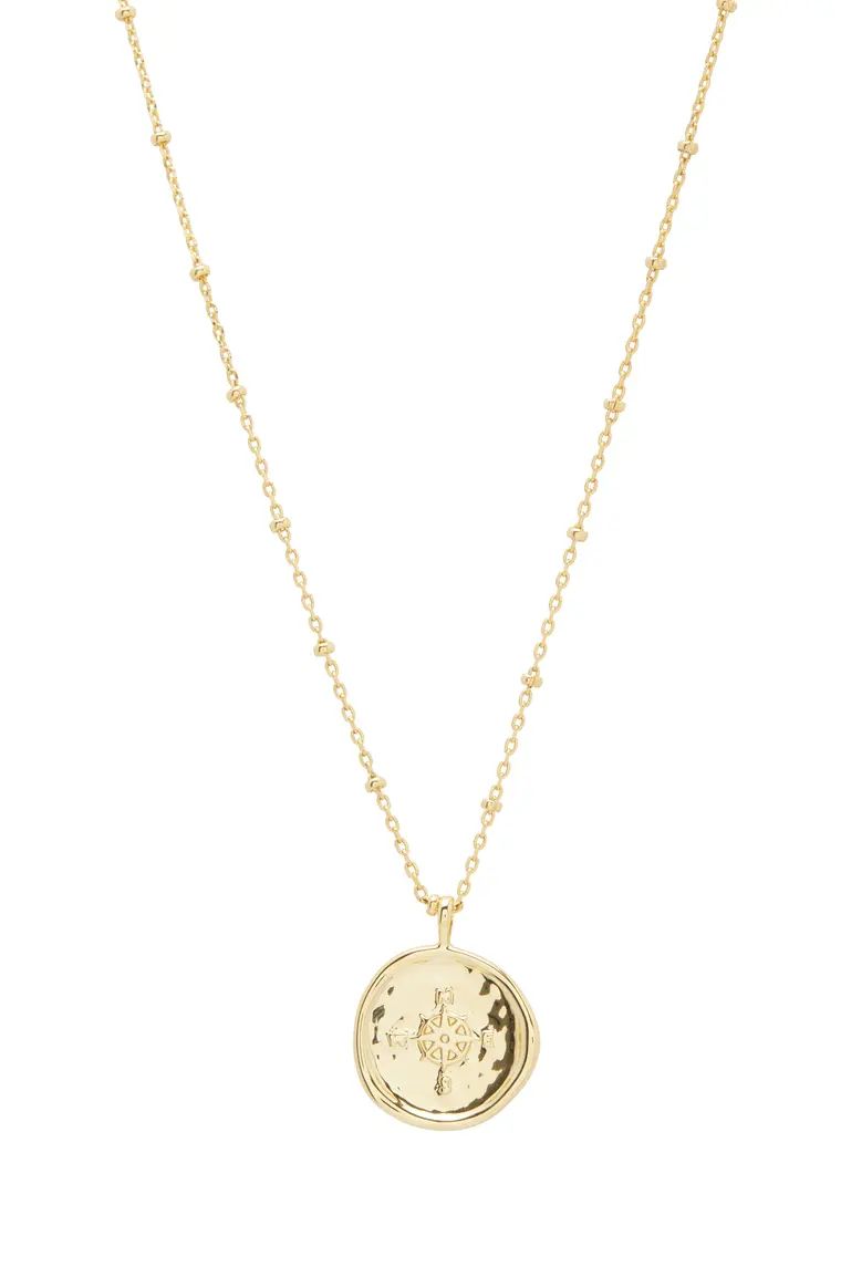 Compass Coin Pendant Necklace | Nordstrom