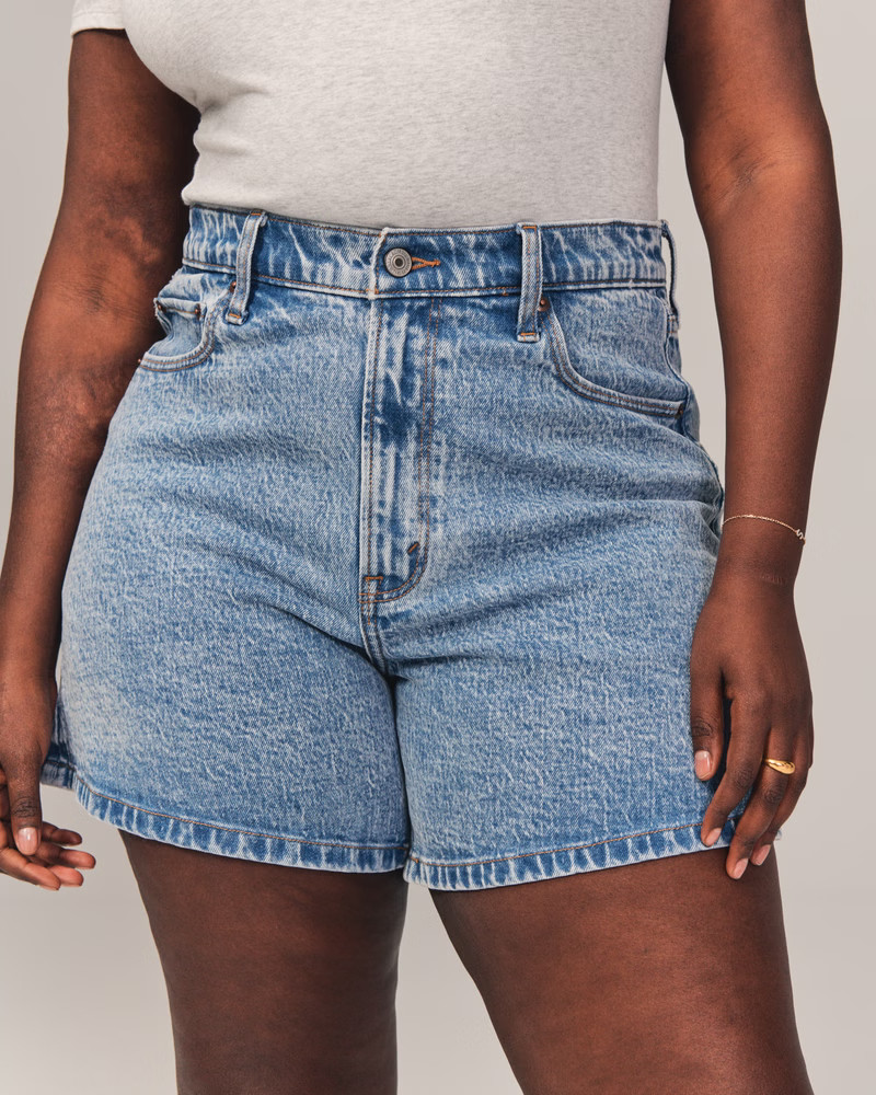 Women's Curve Love High Rise Dad Short | Women's Bottoms | Abercrombie.com | Abercrombie & Fitch (US)