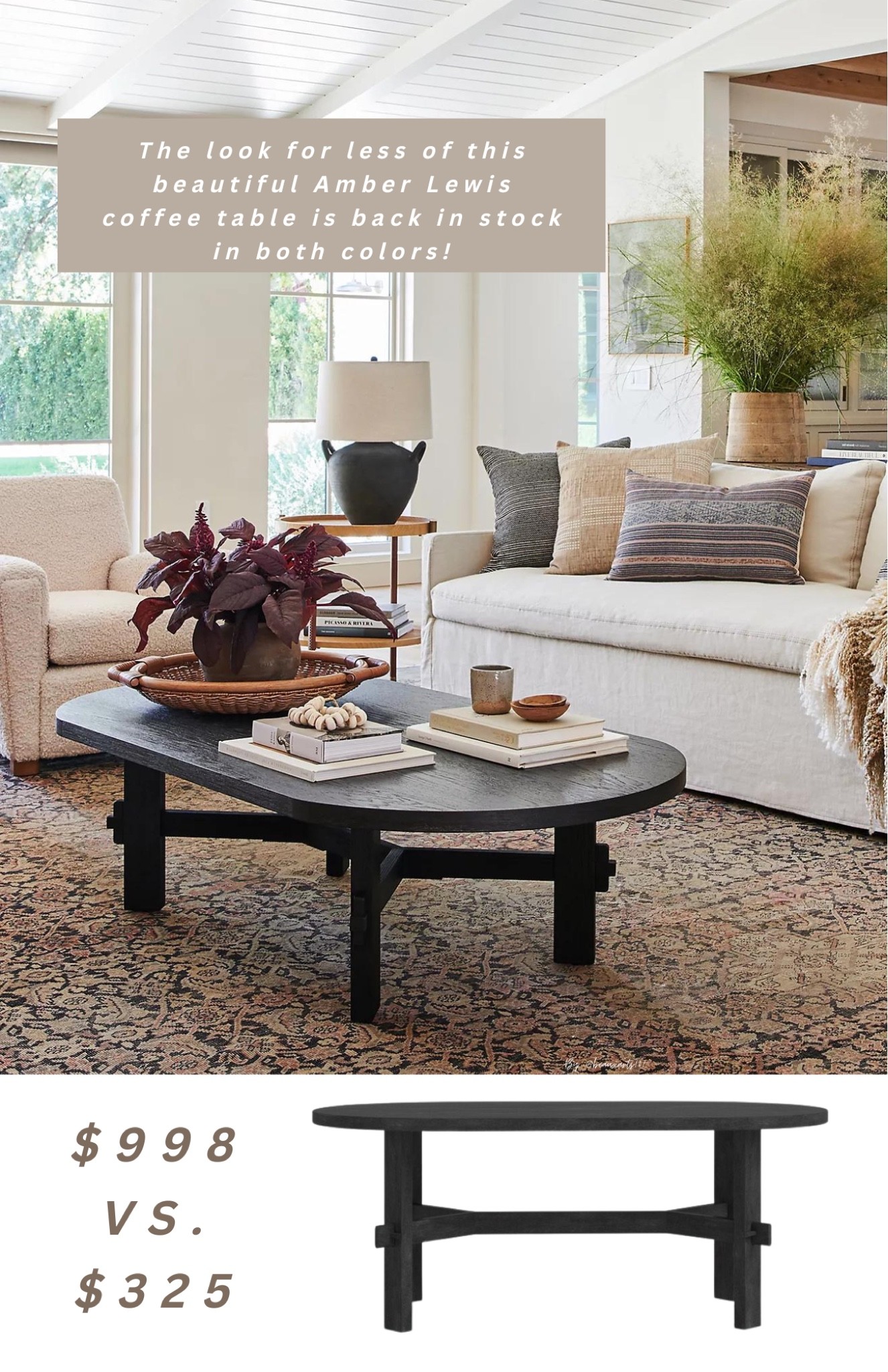 Amber Lewis x Anthropologie coffee table look for less deal back in stock! 

#LTKstyletip #LTKhome #LTKsalealert