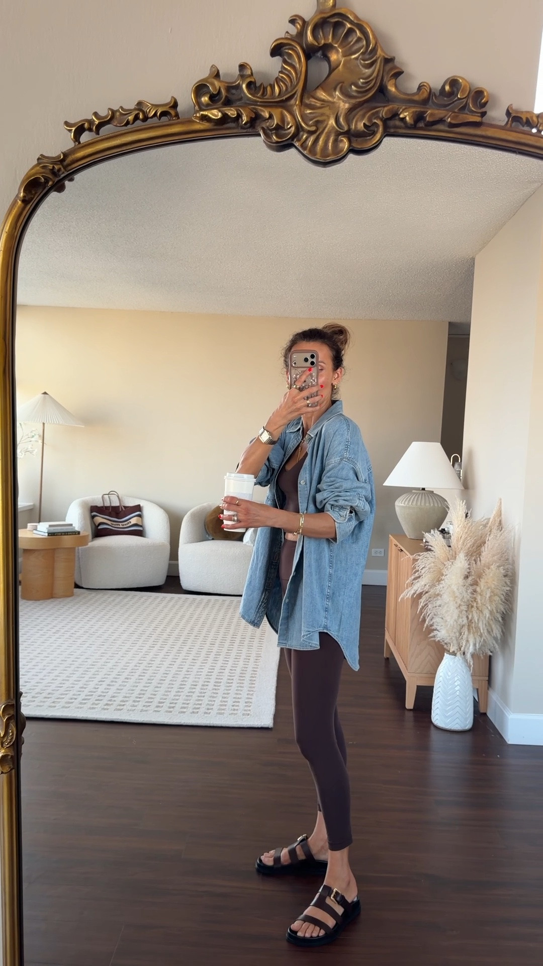 Pilates outfit wearing my most worn denim
Shirt as a layering piece again! This one is size small - set size 4

#LTKootd #LTKfitnessgoals #LTKOver40