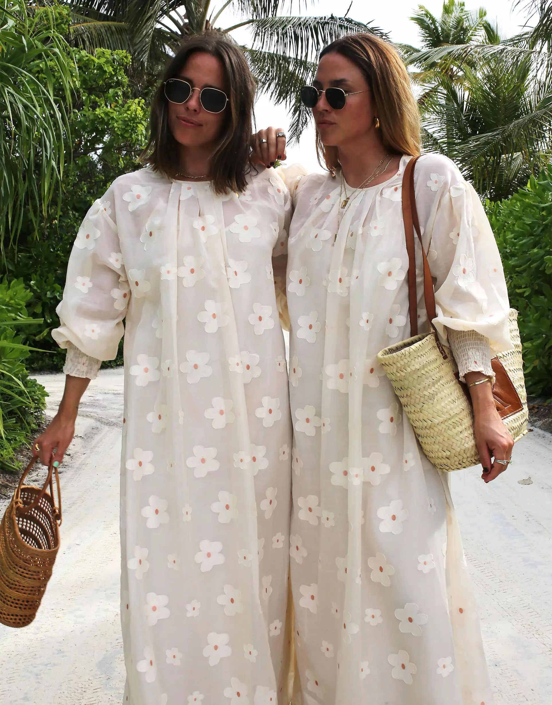 Labelrail x Collyer Twins floral detail maxi trapeze dress in white | ASOS (Global)