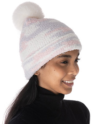 Jenni Fuzzy Jacquard Pom Pom Beanie, Created for Macy's & Reviews - Hats, Gloves & Scarves - Hand... | Macys (US)