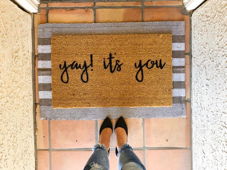 yay! it's you doormat | Etsy (US)