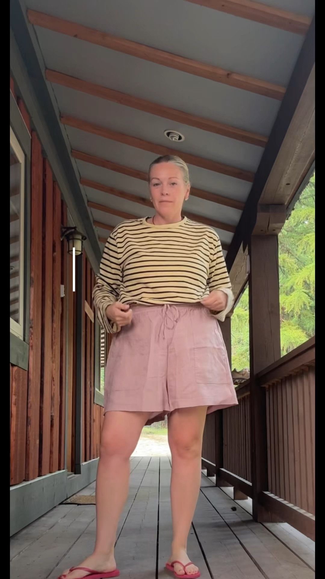 montana at night - mauve shorts with pops of color

#LTKootd #LTKOver40 #LTKMidsize