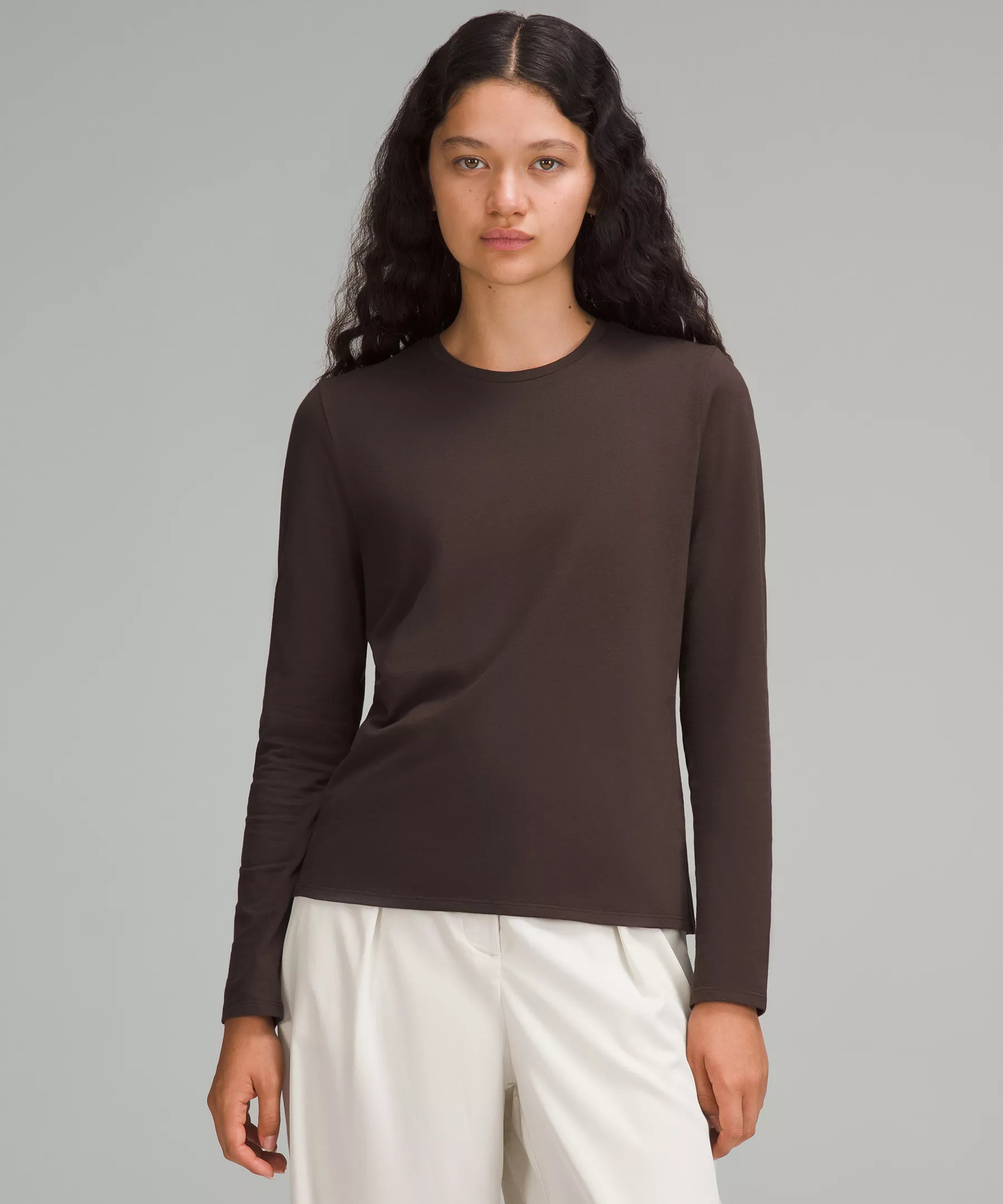 Organic Cotton Crewneck Long-Sleeve Shirt | lululemon (CA)