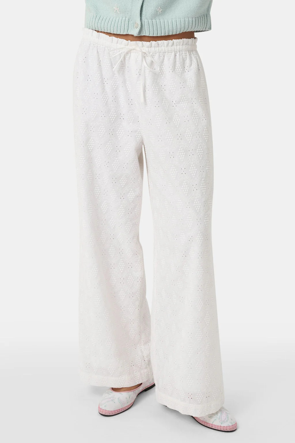 Eyelet Lattice Lynette Pant | Roller Rabbit