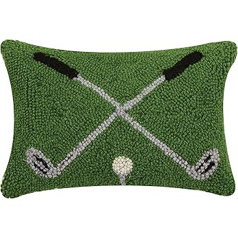 Peking Handicraft 30JES1455C12OB Cross Golf Clubs Hook Pillow, 12-inch Long, Wool and Cotton | Amazon (US)