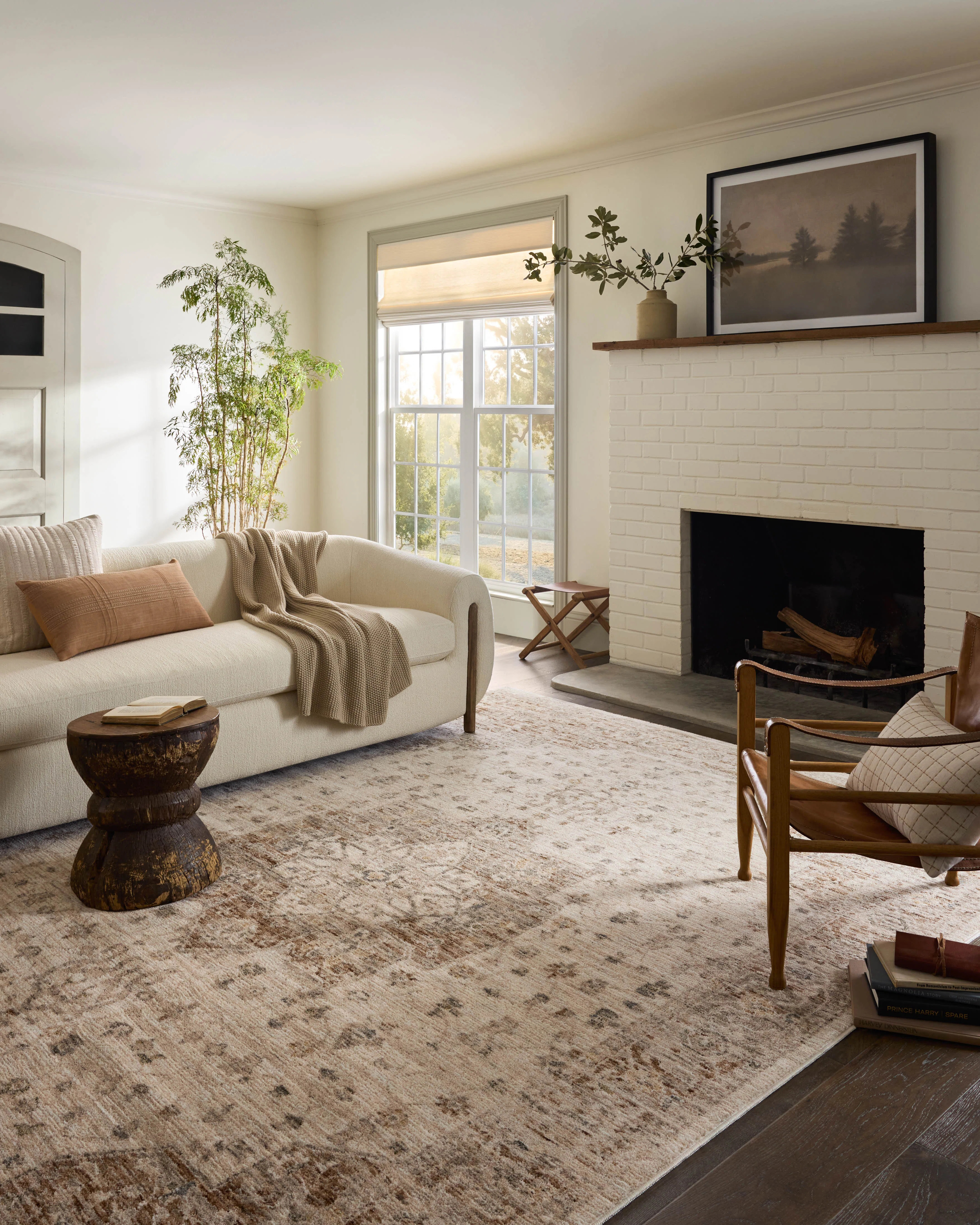 Magnolia Home by Joanna Gaines x Loloi Junie Natural / Clay Area Rug | Wayfair North America