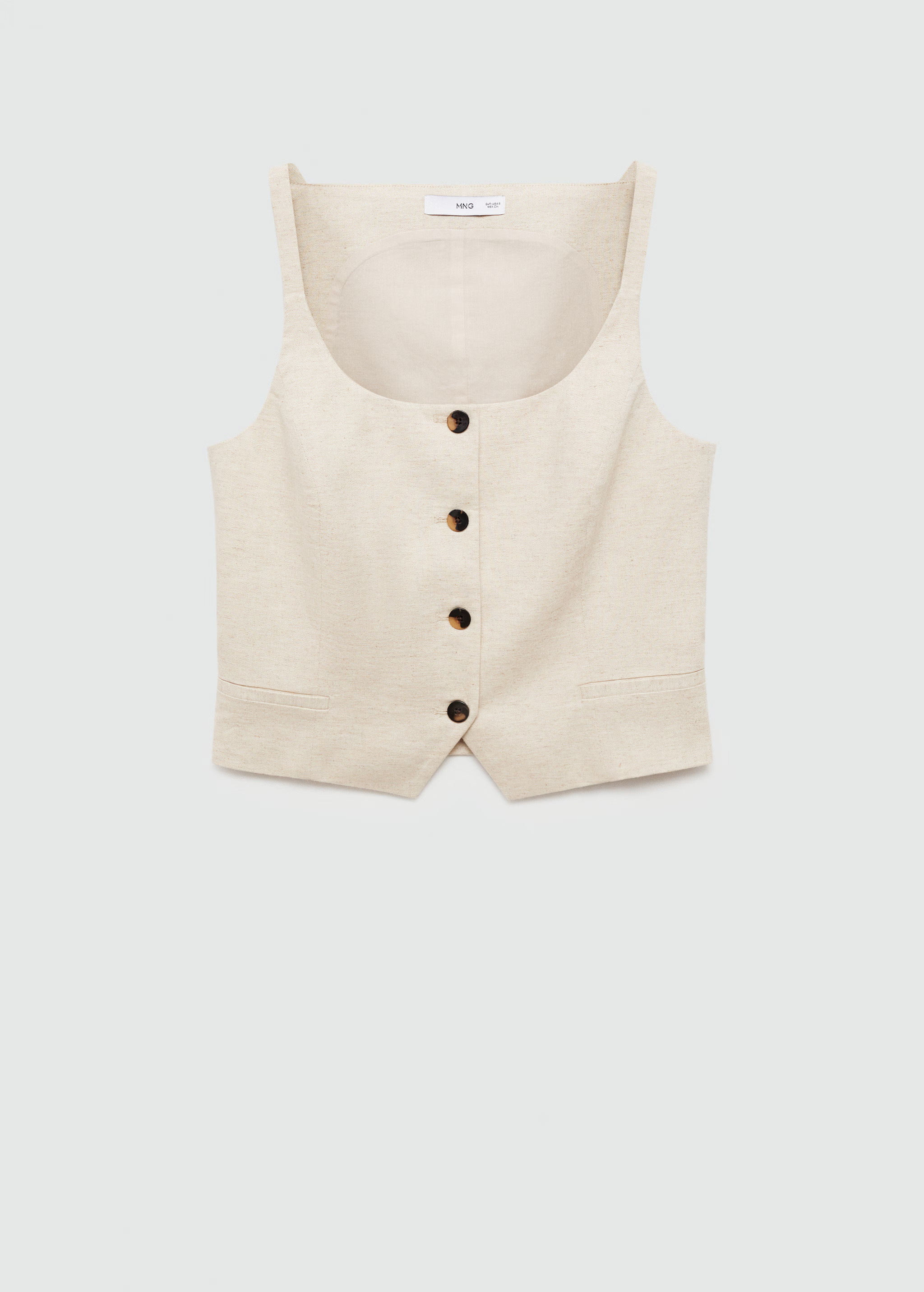 Buttons cotton top | MANGO (UK)