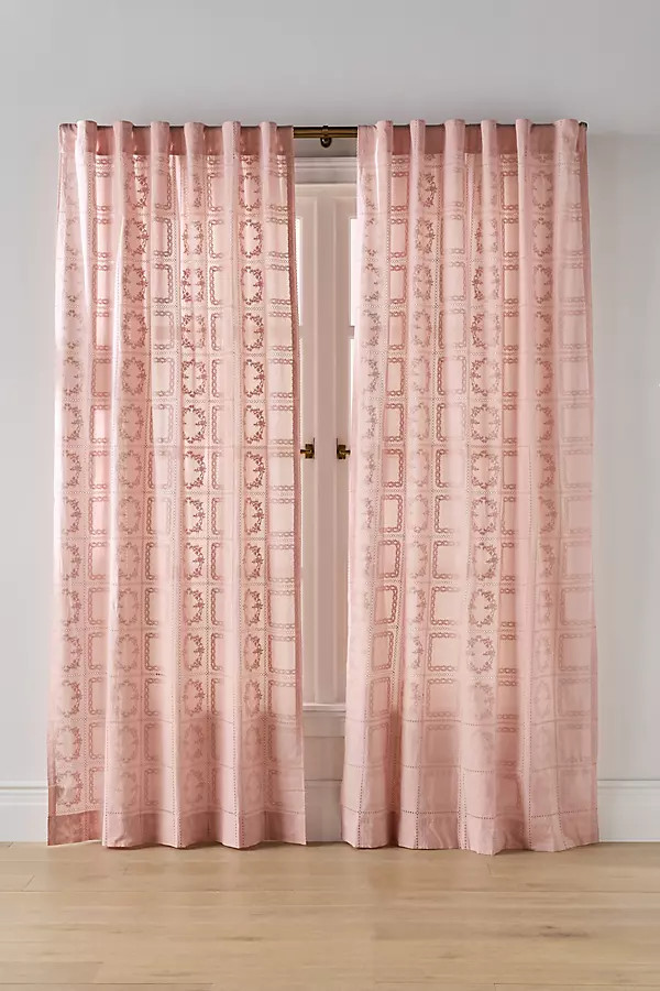 Cotton Eyelet Embroidered Sheer Curtain | Anthropologie (US)