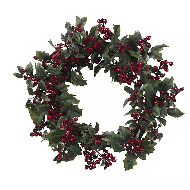 Holly Berry Christmas Wreath | Kirkland's Home