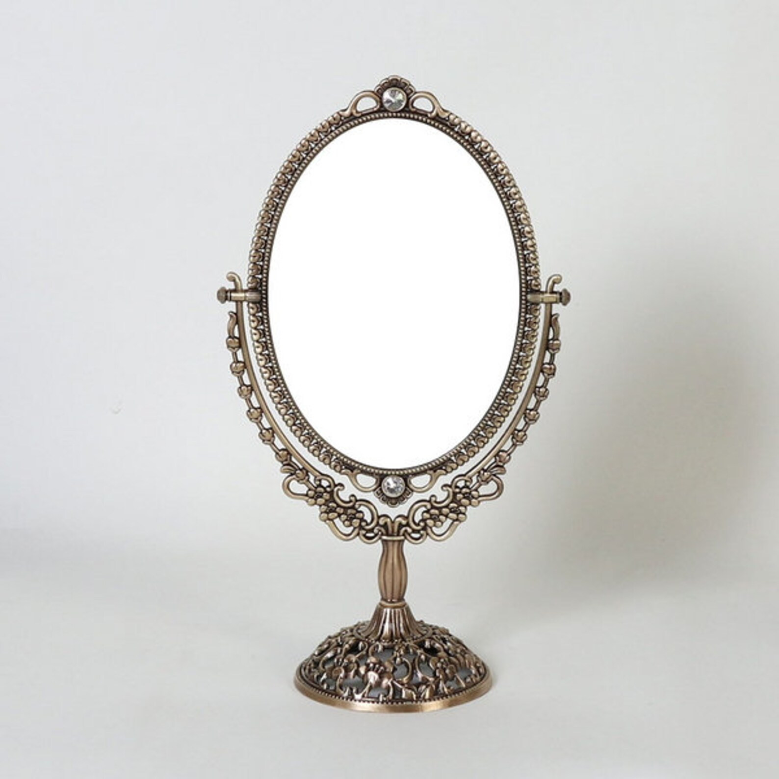 French Antique Style  Brass Vanity Swivel Mirror Standing Vintage Table Mirror, Mother's Day Gift | Etsy (US)