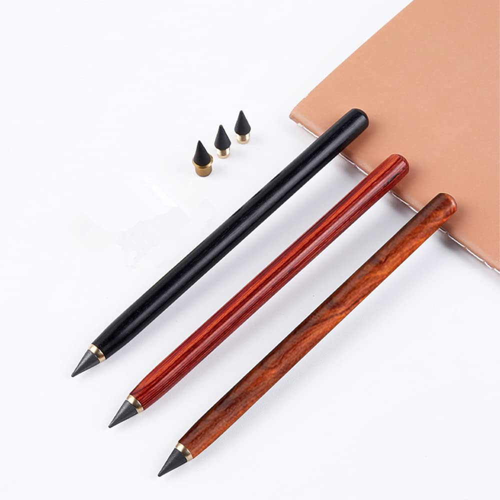 3 PCS Inkless Everlasting sandalwood Pencil,Everlasting Pencil with 3 pcs Replacement Nibs, Infin... | Amazon (US)