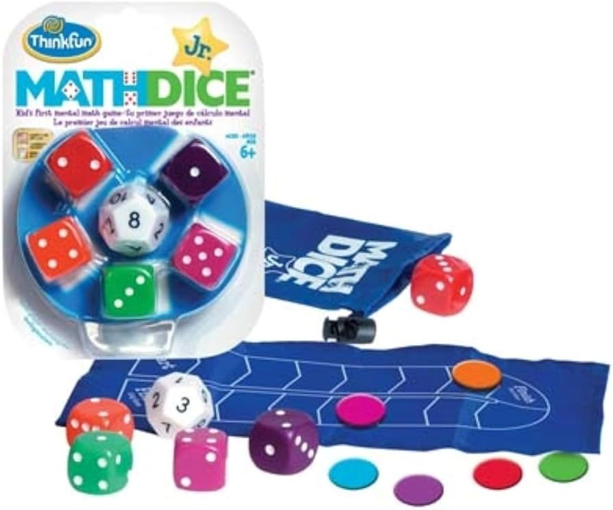 ThinkFun Math Dice Junior Game - Engaging Math Skills Builder | Perfect for Kids Aged 6+ | Aids i... | Amazon (US)