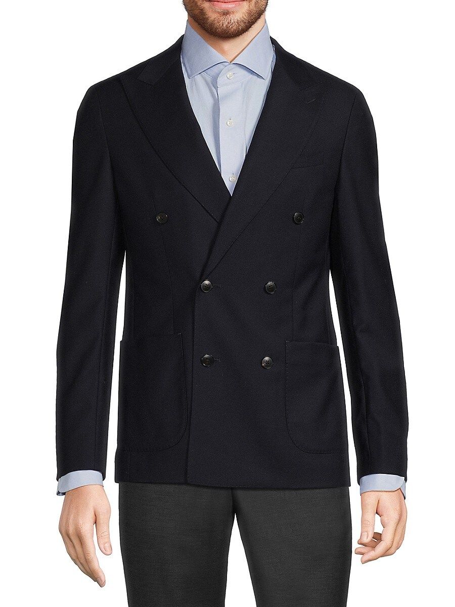 Reiss Men's Nether Double Breasted Wool Blend Blazer - Navy - Size 36 | Saks Fifth Avenue OFF 5TH