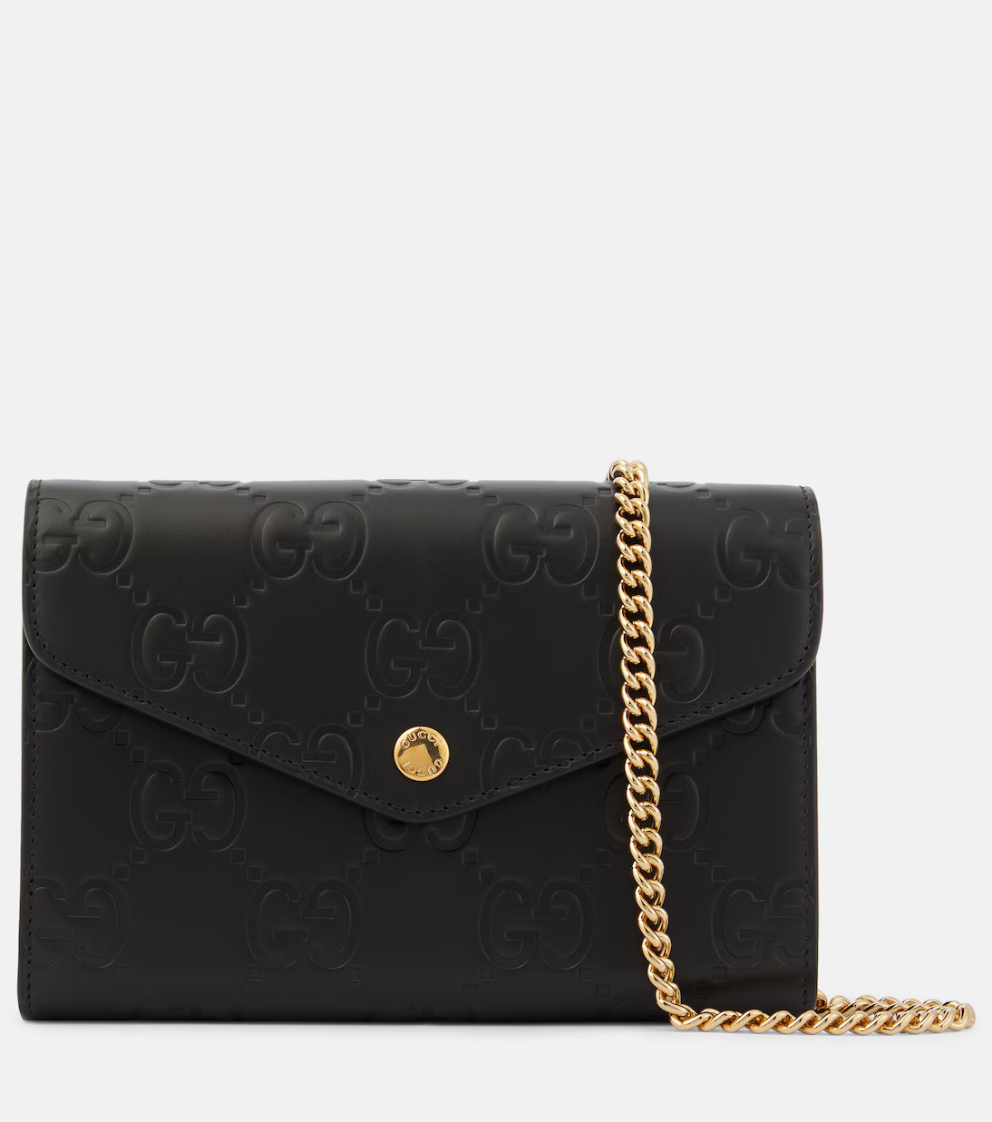 GG debossed leather wallet on chain | Mytheresa (US/CA)