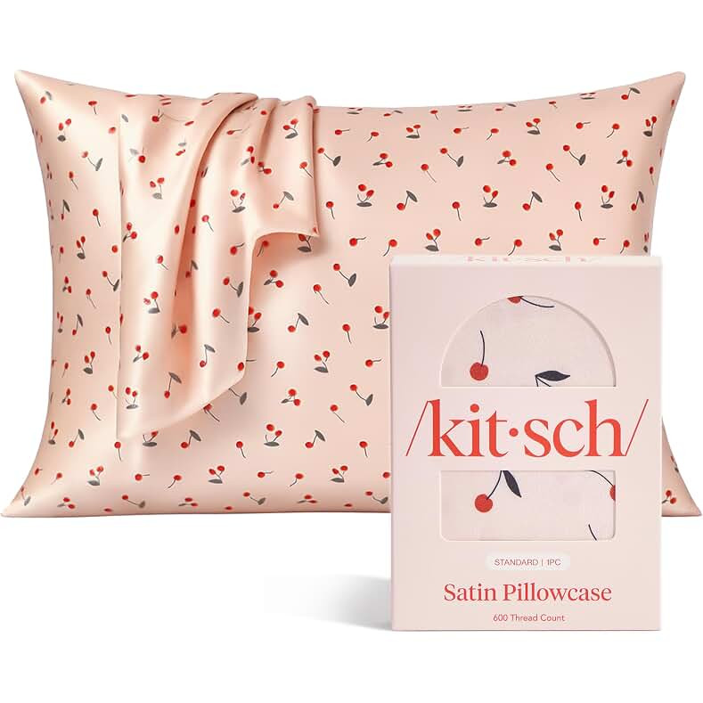 Satin Pillowcase with Zipper for Hair & Skin - Softer Than Silk Pillow Cases, Smooth Cooling Satin Pillow Case, Wrinkle-Free, Machine Washable - Pillow Cases Standard Size (19x26) - Ivory | Amazon (US)