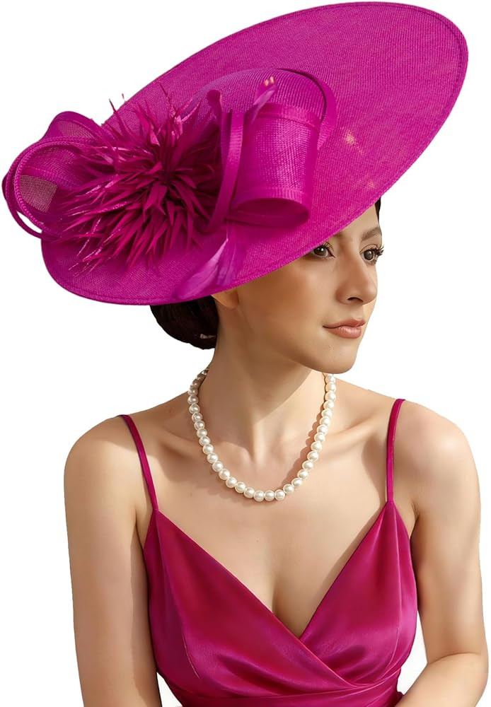 Unpifolov Fascinators Hats Elegant Women Flower Mesh Feathers Wedding Cocktail Bride Headband for... | Amazon (US)