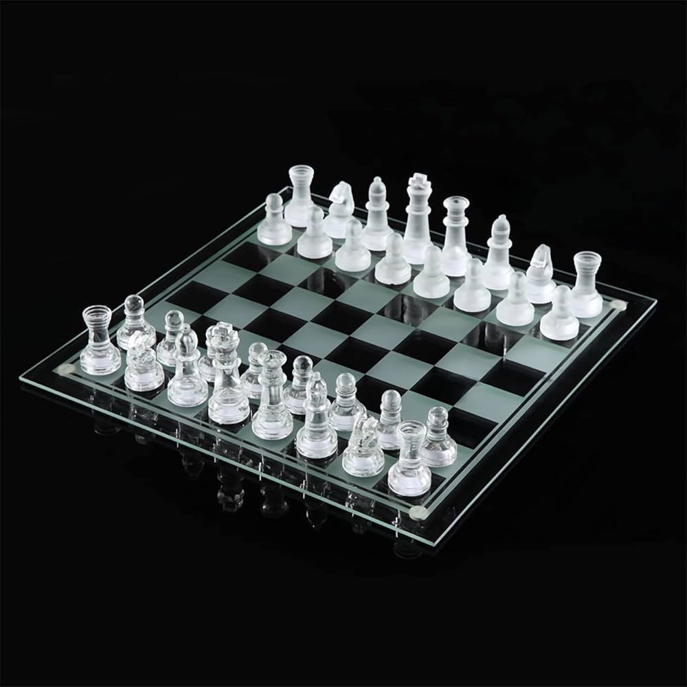 Elegant 10" Glass Chess Set - Premium Quality Board Game for All Ages for Chess Enthusiasts and H... | Amazon (US)