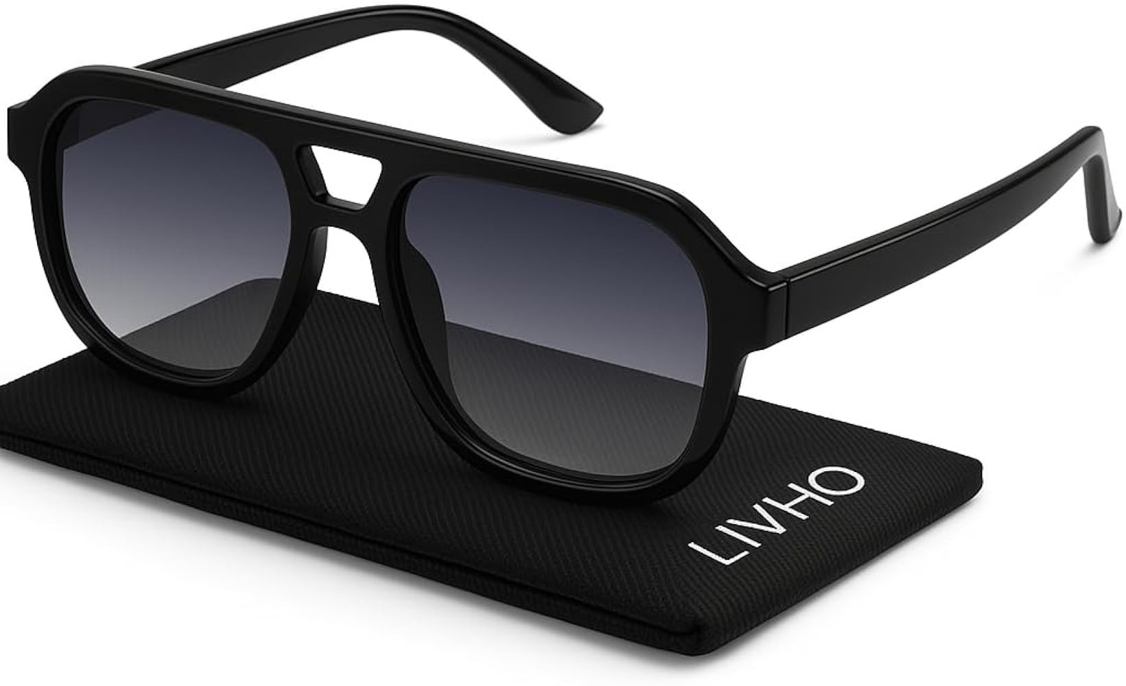 livho Trendy Polarized Square Aviator Sunglasses Women Men Square Eyewear Frame, Retro Sun Glasse... | Amazon (US)