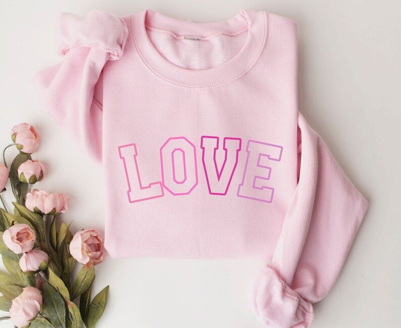Valentine's Day Sweatshirt  Love Shirt  Women's - Etsy | Etsy (US)