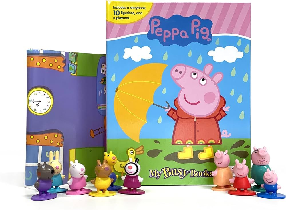 Phidal - Eone Peppa Pig My Busy Book - 10 Figurines and a Playmat | Amazon (US)