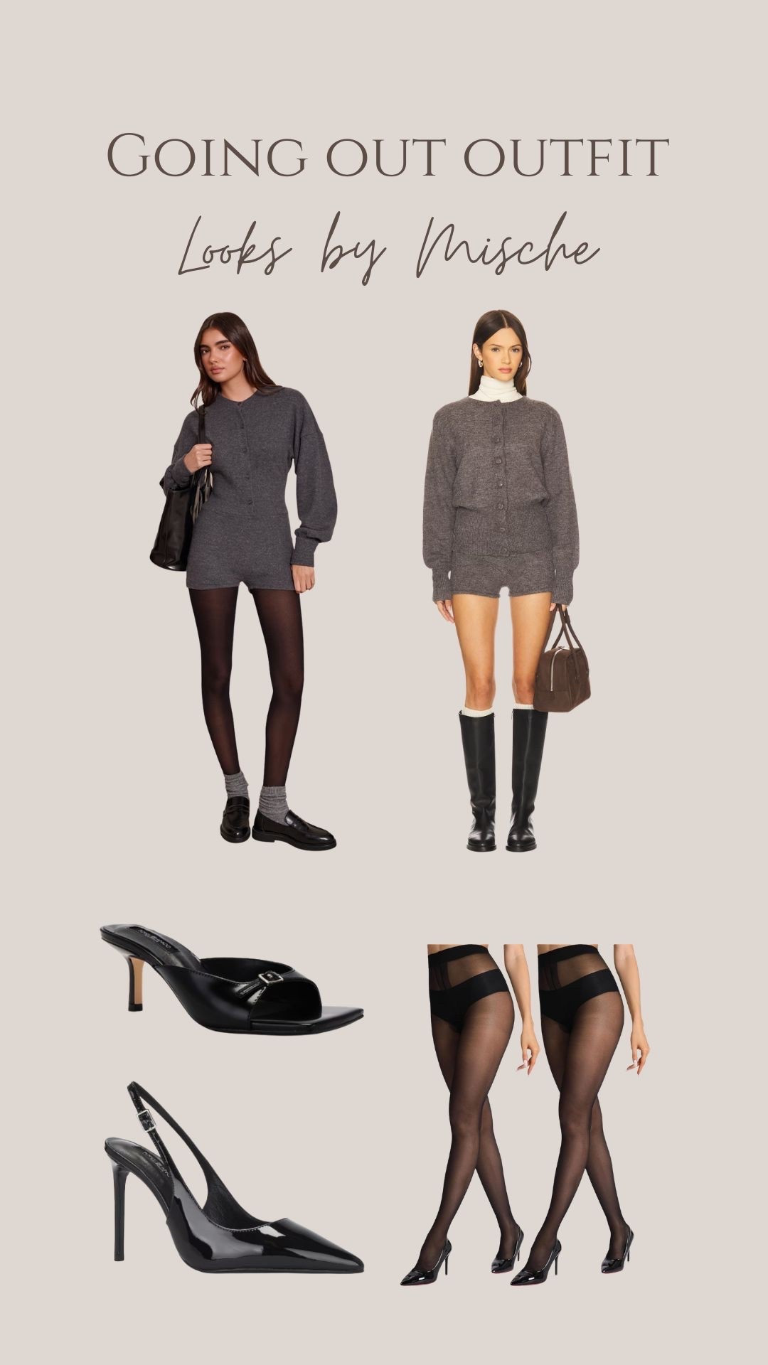 Knit sets with black tights and heels are the perfect Spring going out look! 

#LTKootd
