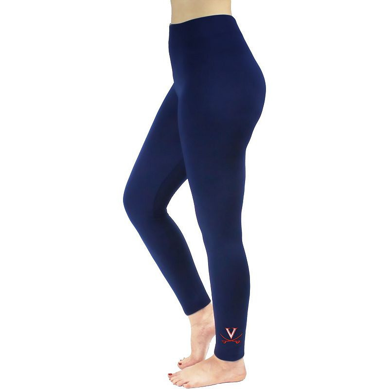 Women's ZooZatz Navy Virginia Cavaliers Fleece Leggings, Size: Large/XL, Blue | Kohl's