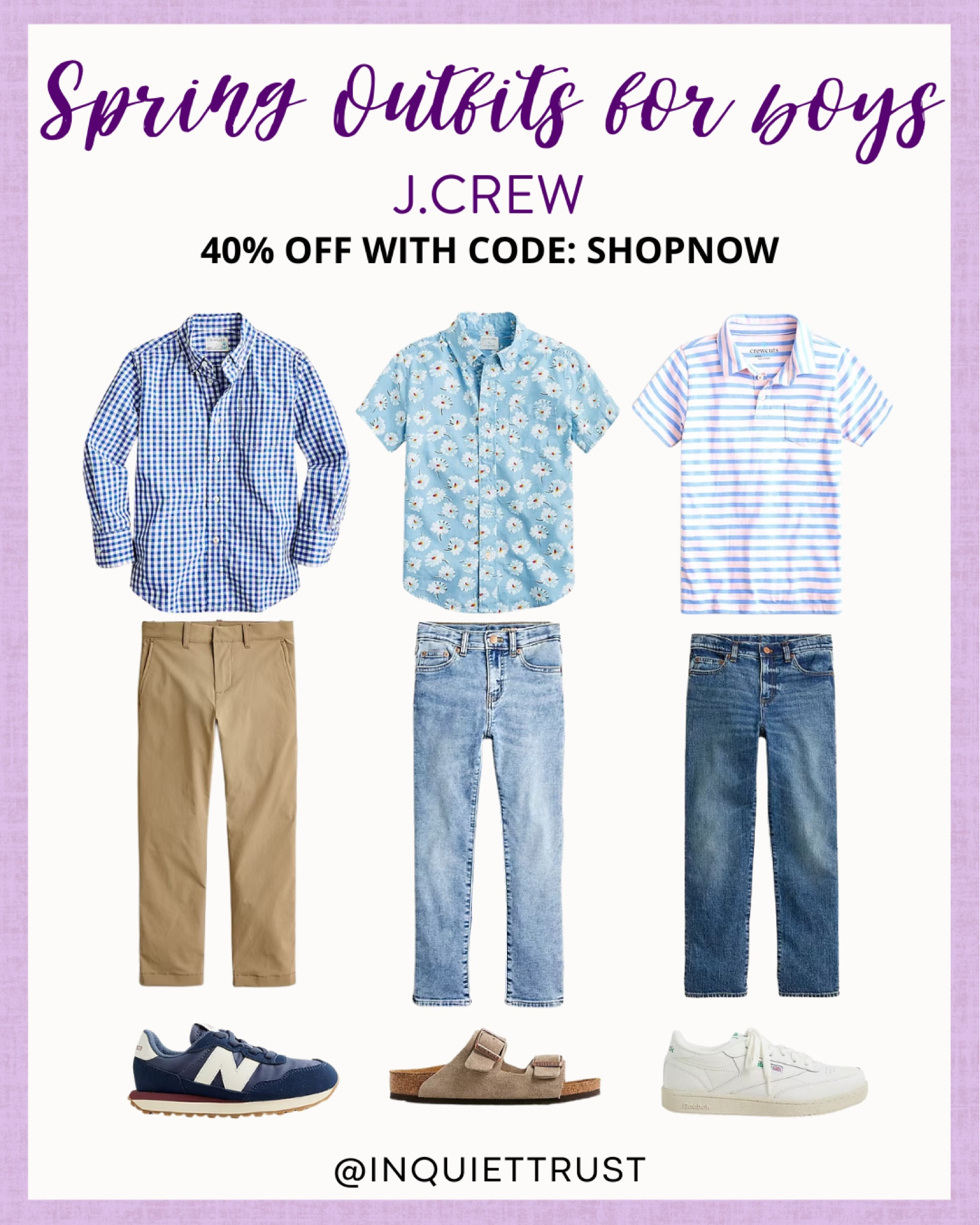 These spring outfits for boys are on sale today! Use code SHOPNOW to get 40% less!

#affordablestyle #springfashion #outfitidea #kidsfashion #onsalenow

#LTKsalealert #LTKkids #LTKSeasonal